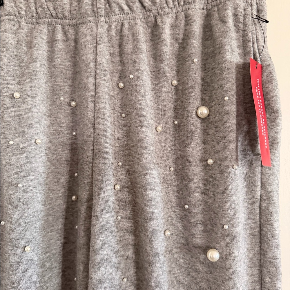 Carbon38 Gray Pearl Embellished Pants - Picture 3 of 4